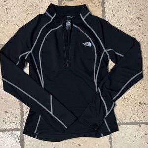 The North Face Black and Gray Half-Zip Pullover